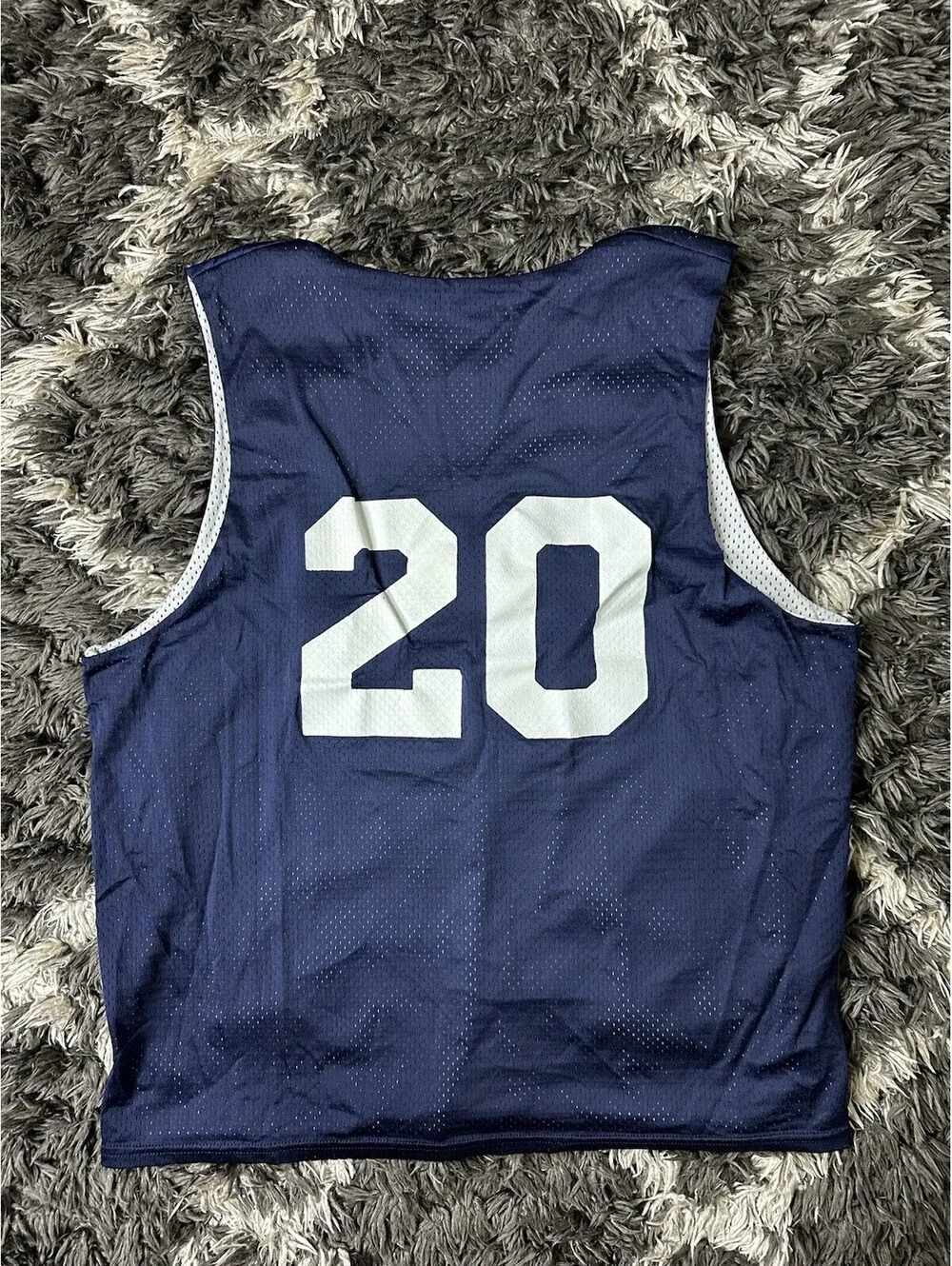 Nike Huskies Basketball Jersey Mens L Blue White Reversible Mesh Practice #20